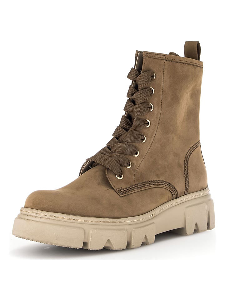 Gabor Leder-Stiefeletten in Hellbraun günstig kaufen