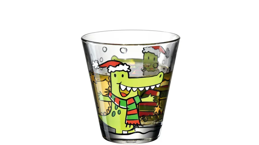 LEONARDO Becher Glas Krokodil Natale Ø 7,90 cm