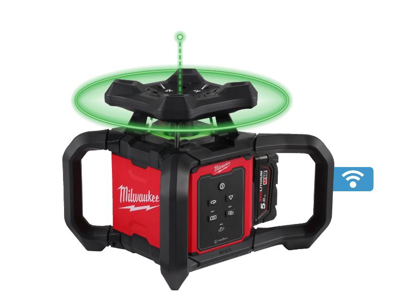 Milwaukee 4933493194 M18 RLOHVG300-501C Horizontalni/Vertikalni Rotirajući Zeleni Laser 18V 5.0Ah Li-Ion