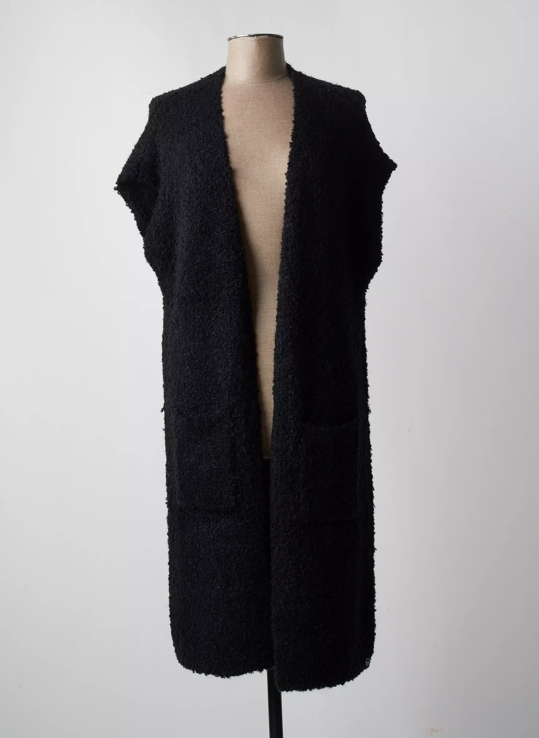 Rino Pelle Gilets Manches Courtes Femme couleur noir