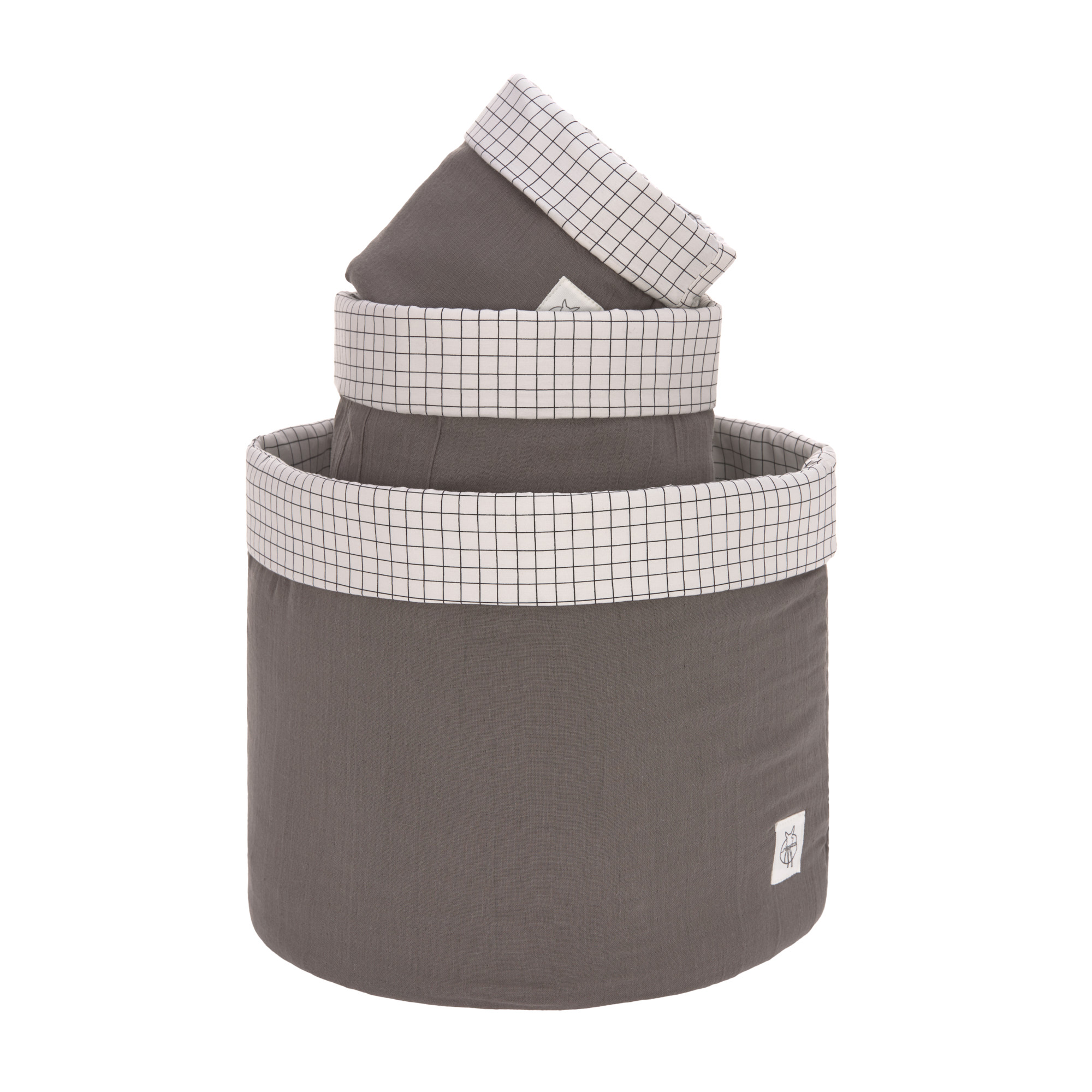 Aufbewahrungskorb (3 Stk) - Basket, Anthracite