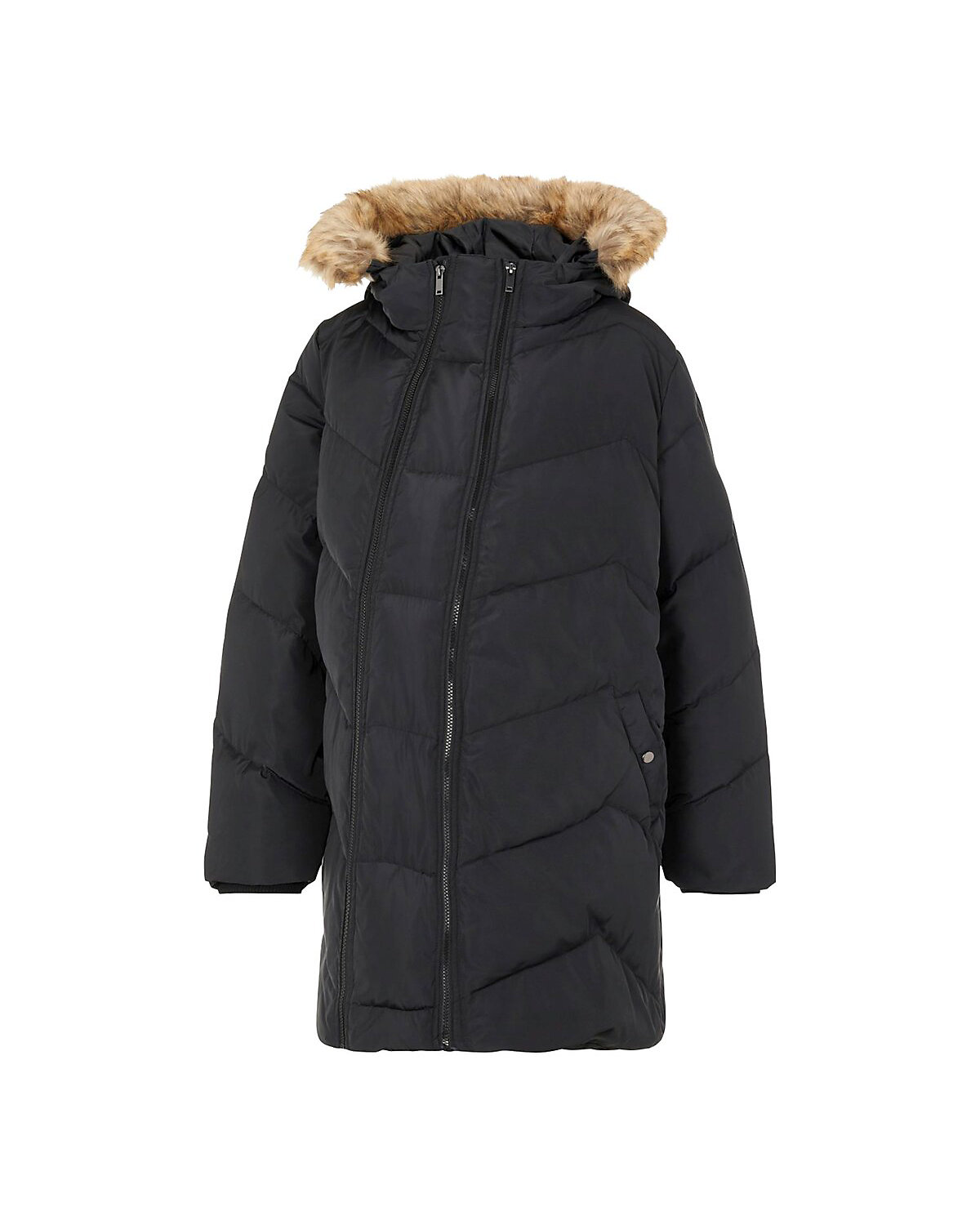 Umstands-Daunenmantel Sicilia 2in1 mit Fake Fur aus recyceltem Polyester