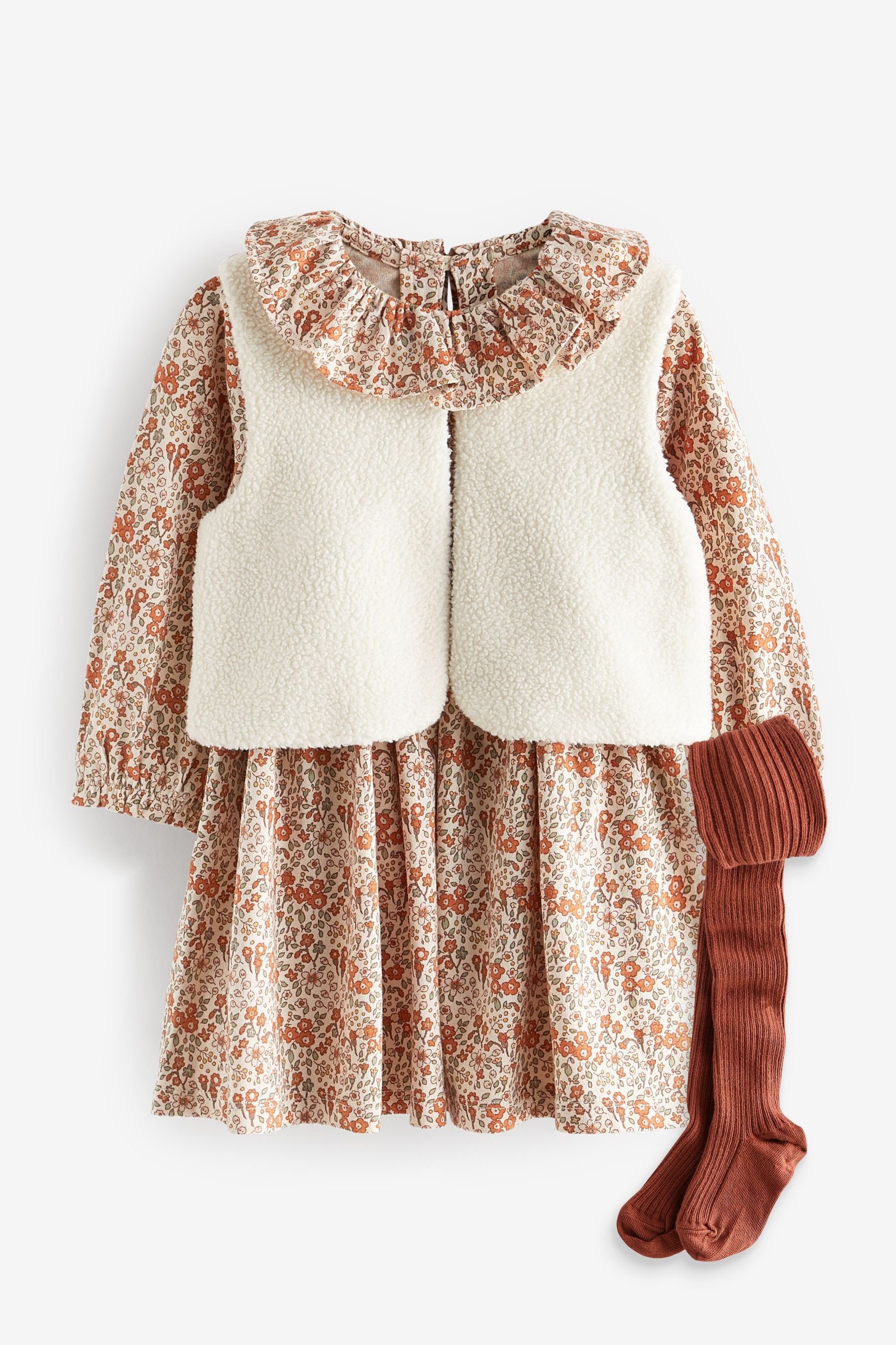 Next Bolero, Kleid & Leggings Kleid und Weste im Set. (3-tlg)
