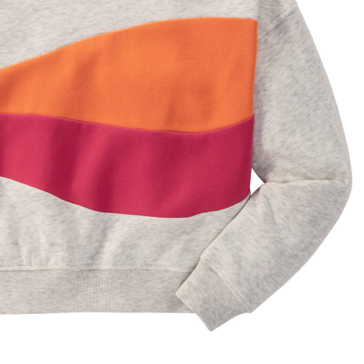 Mädchen Sweatshirt mit bunten Flächenteiler
