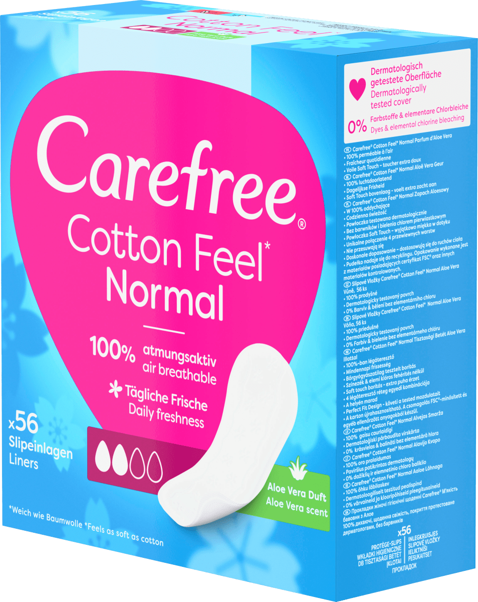 Slipeinlagen Cotton Feel Normal Aloe, 56 St