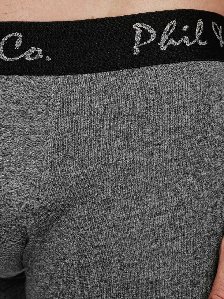 Phil & Co. Berlin  Boxer Retropants in Schwarz/Anthrazit günstig kaufen