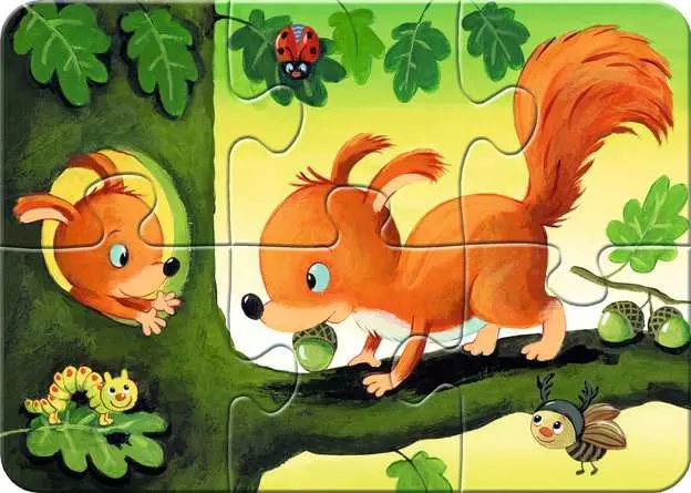 Kinderpuzzle ab 2 Jahren - Kleine Tierfamilien - 2 + 4 + 6 + 8 Teile