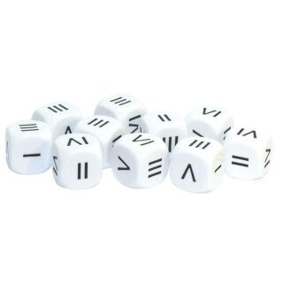 White Roman Numeral D6 (10)