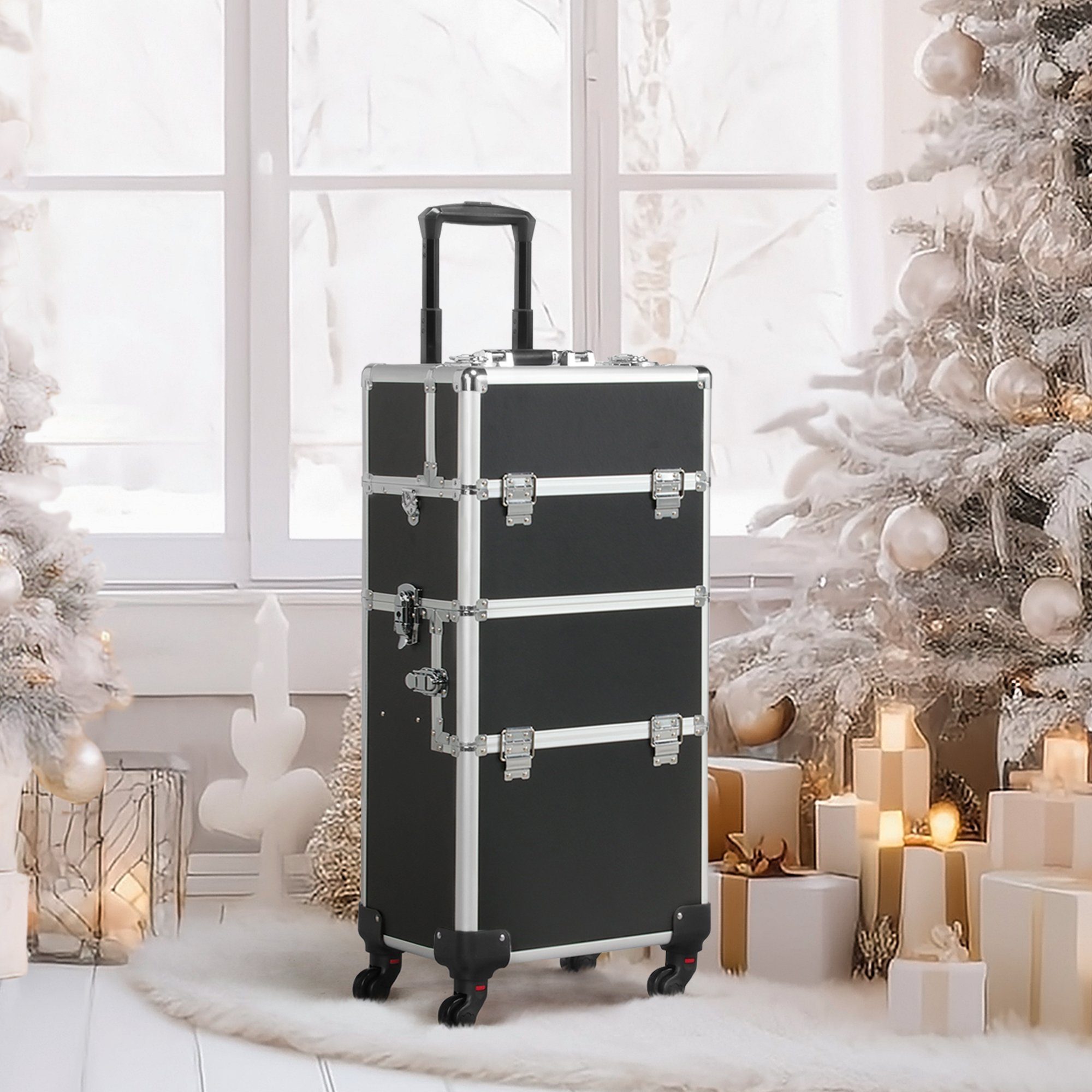 Yaheetech Kosmetikkoffer 3 in 1 Beauty Case, Friseurkoffer Alu Schminkkoffer