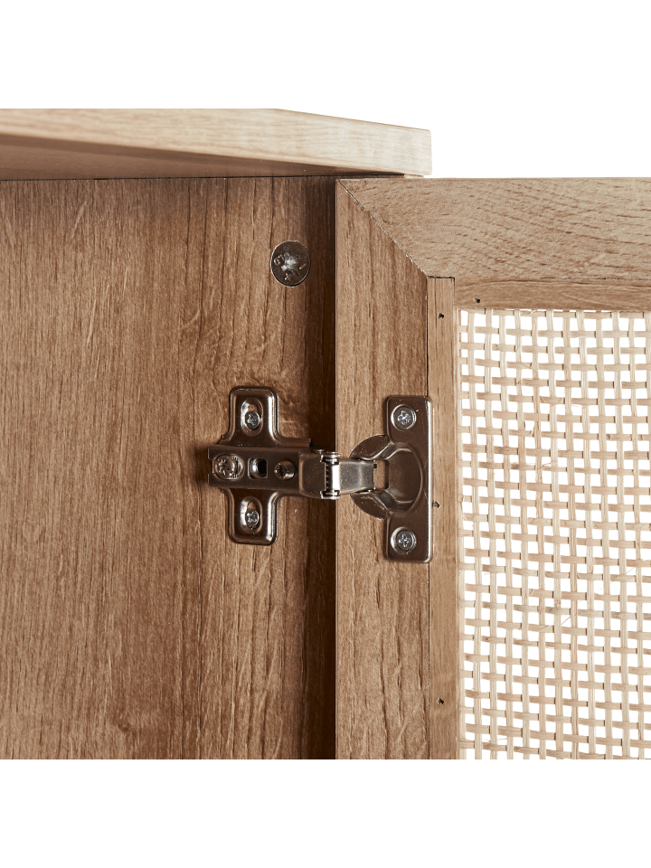 Beliani Badezimmerschrank ROSELL in Heller Holzfarbton - (W) 40 x (H) 165 x (L) 36 cm günstig kaufen onesize