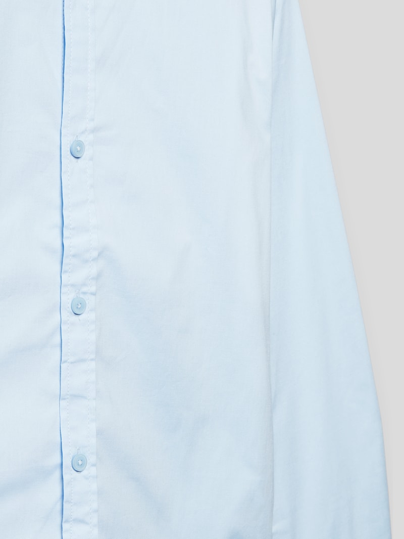 Hemd mit abgerundetem Saum in bleu