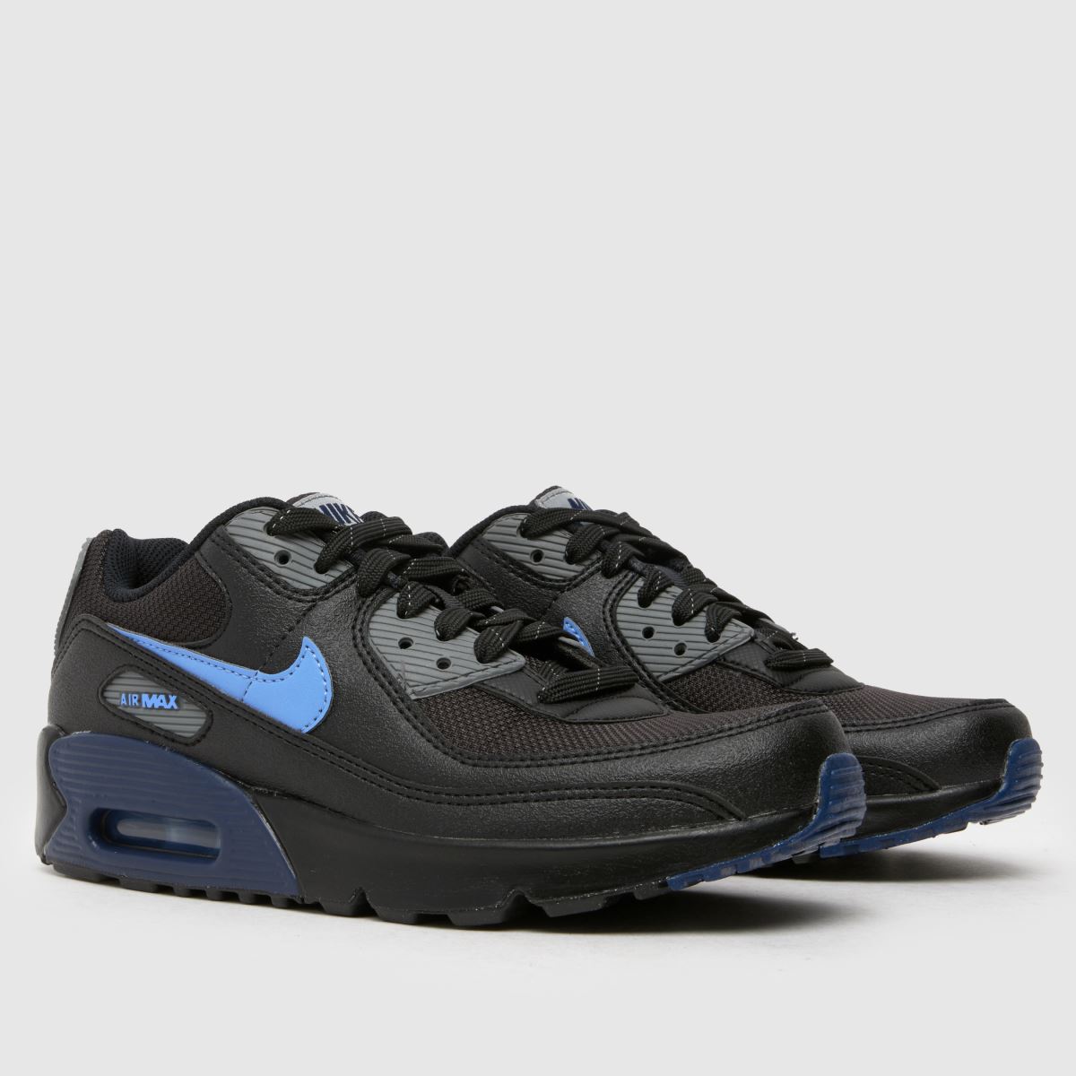 Nike svarta & marinblå Air Max 90 Next Nature pojkar/ungdomsskor