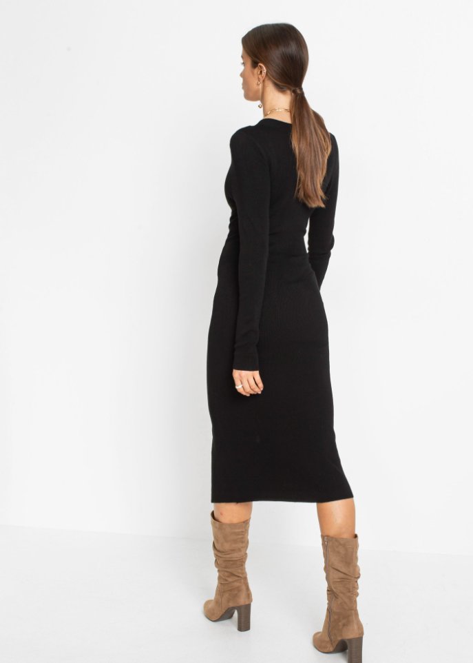 Strickkleid mit Knöpfen