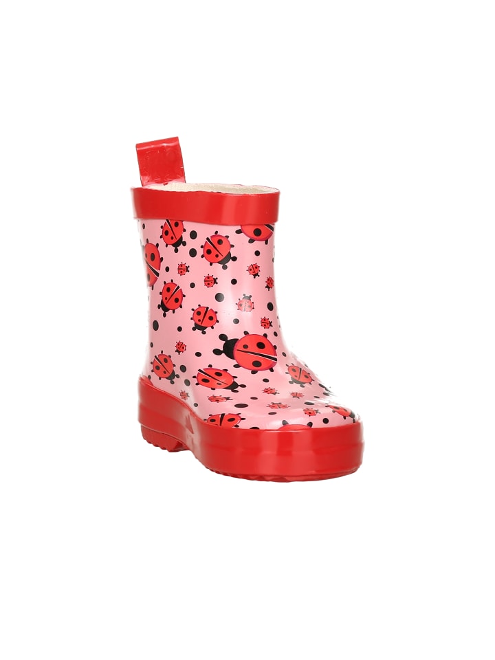 Playshoes Gummistiefel Halbschaft Marienkäfer in Rosa günstig kaufen