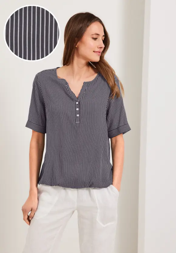 CECIL Bluse mit Turn-Up Ärmel
