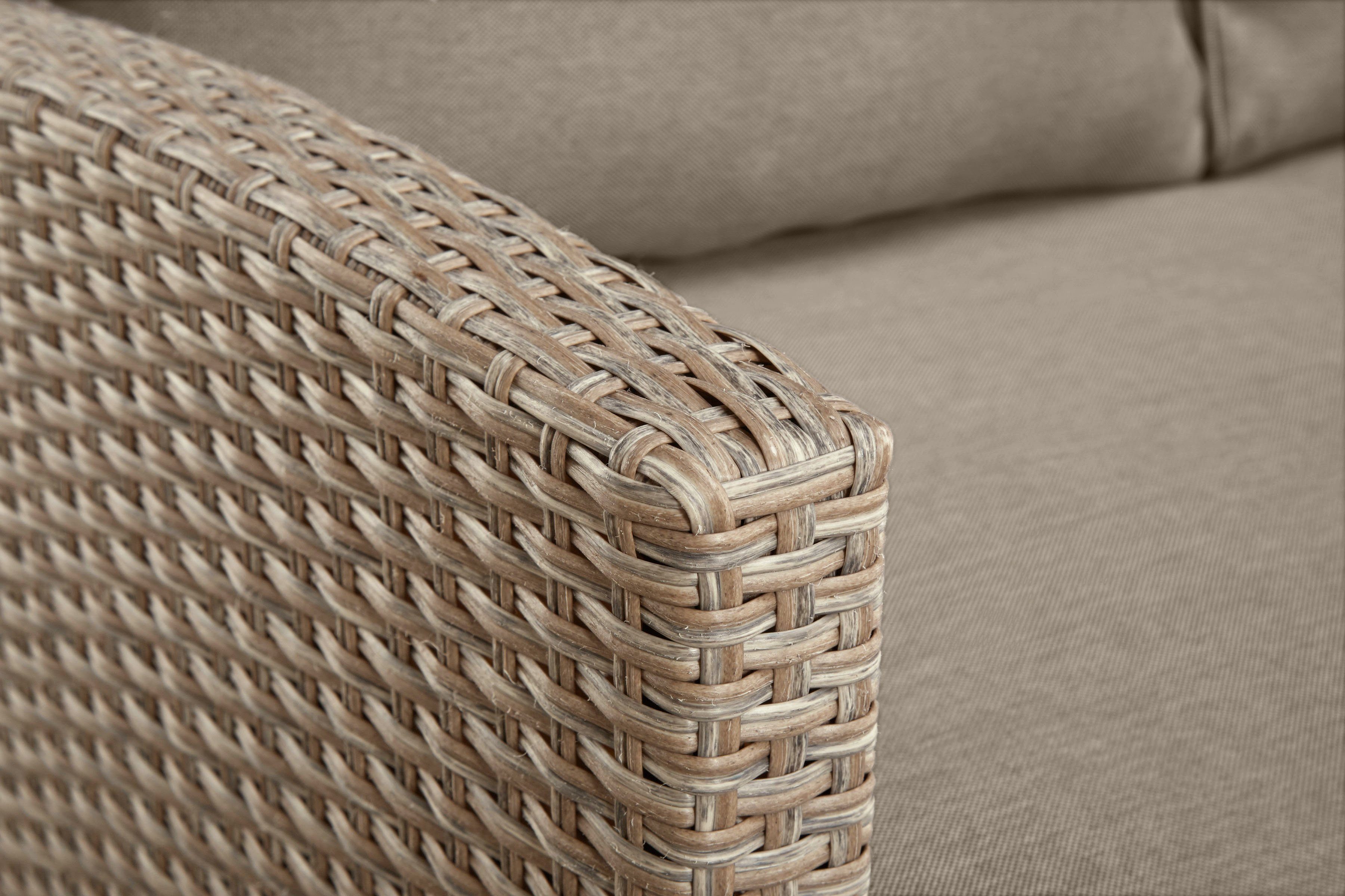 KONIFERA Gartenlounge-Set Rotterdam, (20-tlg), 3 Sofas, 2 Hocker, Tisch 120x82 cm, Polyrattan