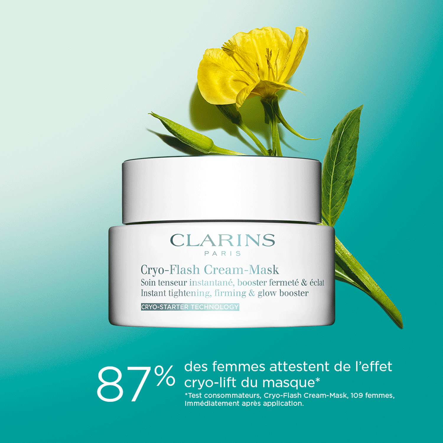 Clarins Cryo-Flash Masque-Crème Effet lift immédiat, fermeté & éclat