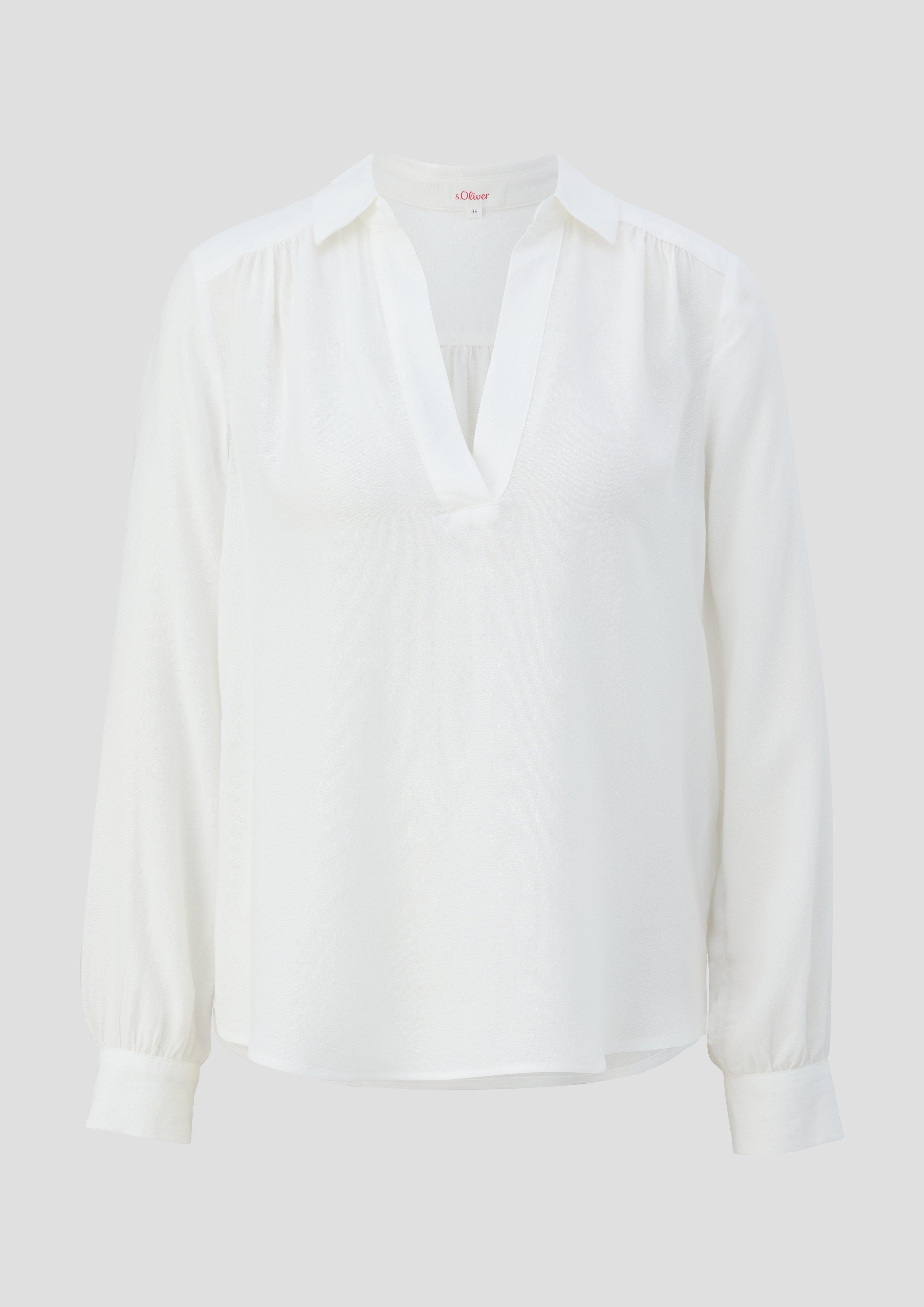 Viskosebluse mit V-Ausschnitt  2145123-0210