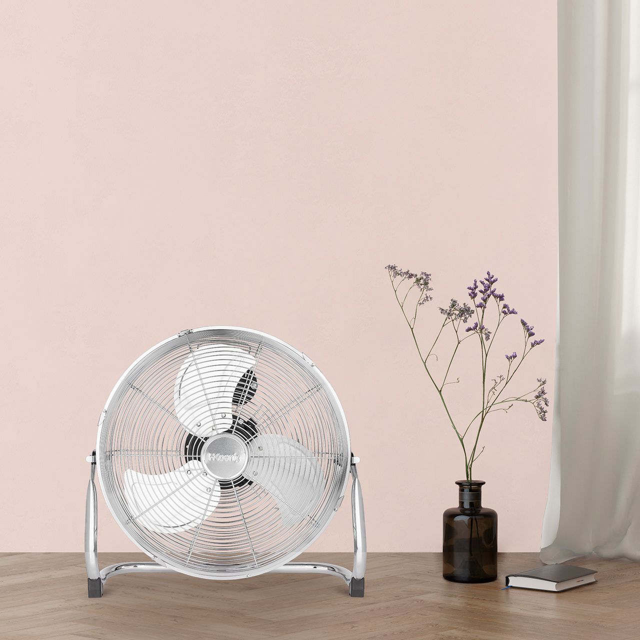 H.Koenig Bodenventilator aus Metall - 45 cm Durchmesser