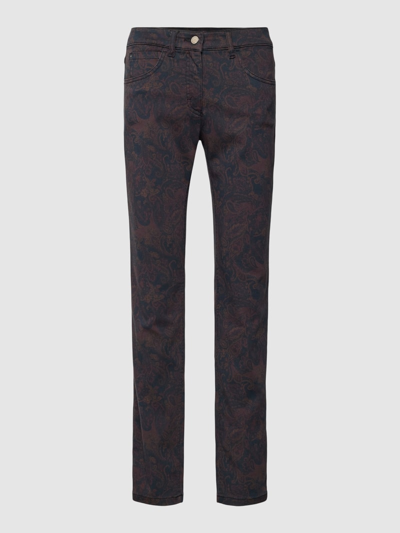 Jeans im 5-Pocket-Design Modell 'TWIGGY' in dunkelbraun