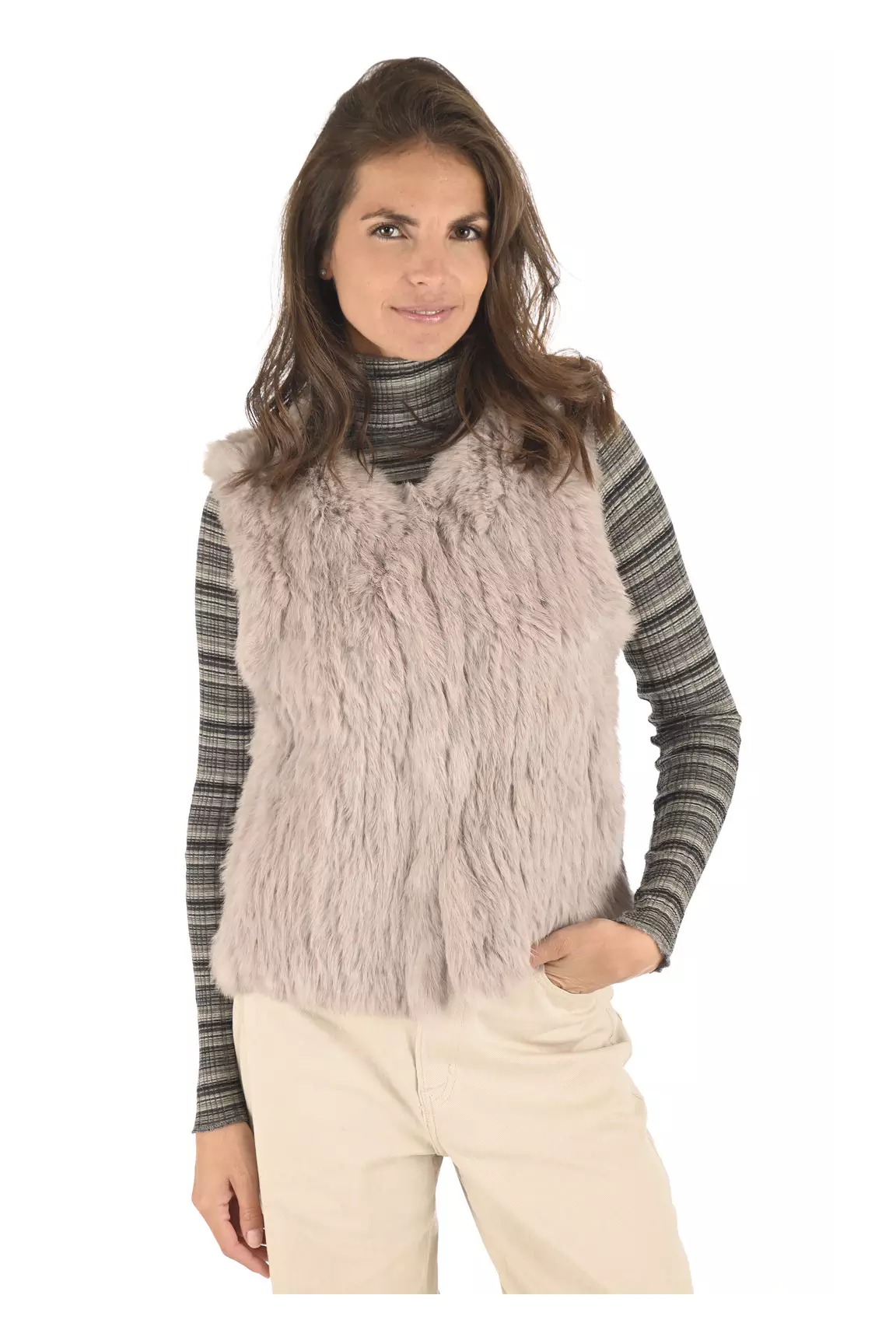 La Canadienne Autres Gilets Femme couleur beige
