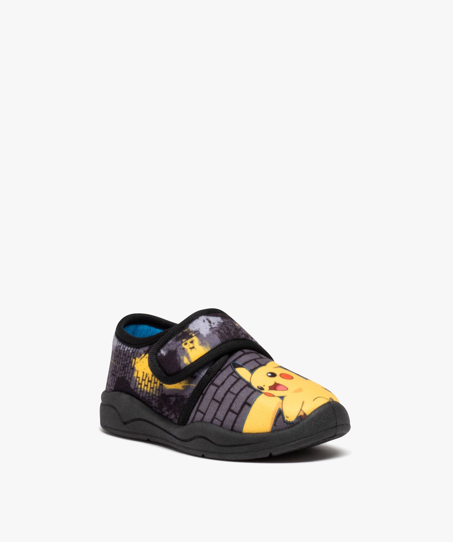 Chaussons Garçon à scratch imprimés Pikachu - Pokemon gris | GEMO