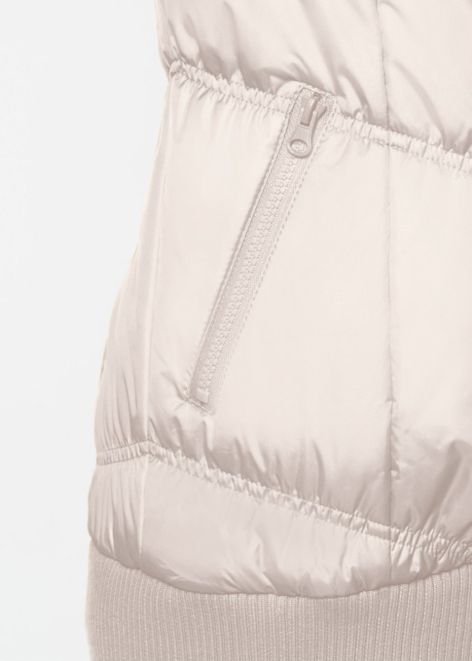 Steppjacke mit breitem Komfortbund und Kapuze