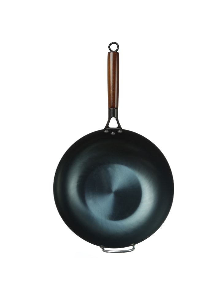 GORANDO WOK Pfanne für Gasherd Grill Eisen mit Holzgriff D: 32cm günstig kaufen onesize