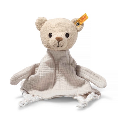 GOTS Noah Teddybär Schmusetuch, 32 cm, beige