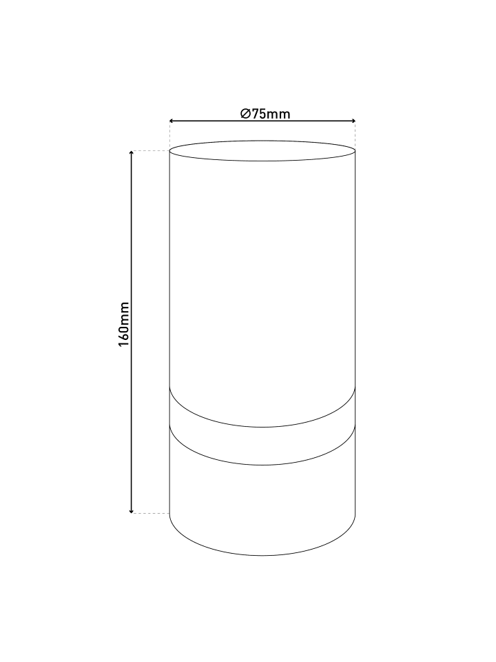 näve LED Tischleuchte in weiß - (L)7.5 cm x (B)7.5 cm x (H)16 cm günstig kaufen onesize