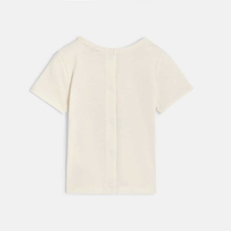 T-shirt bébé garçon blanc à motif soleil en coton recyclé Catimini