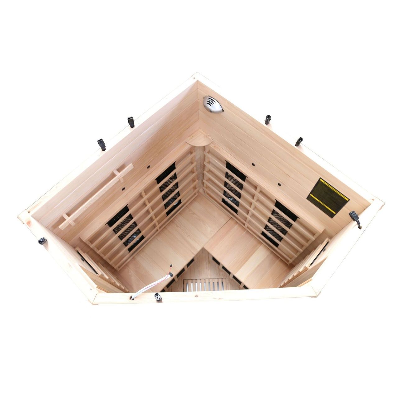 TroniTechnik Dewello® Infrarotkabine Infrarotsauna Wärmekabine LAKEFIELD 3 140cm x 140cm 5 Vollspektrumstrahler