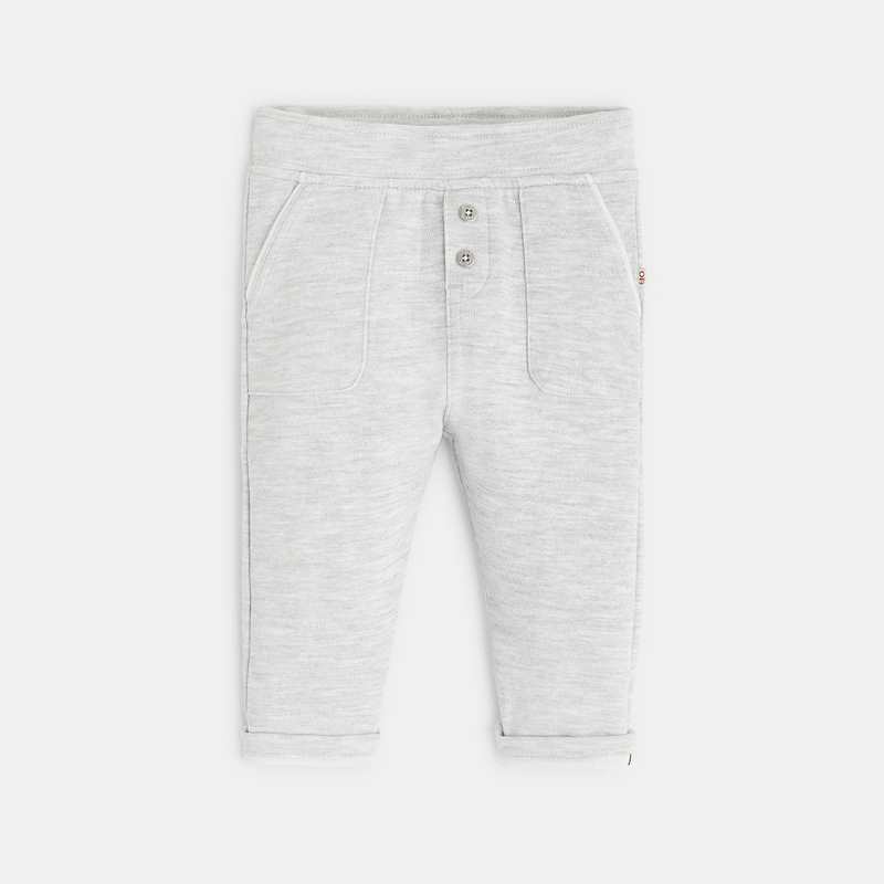 Pantalon coton fantaisie gris bébé garçon