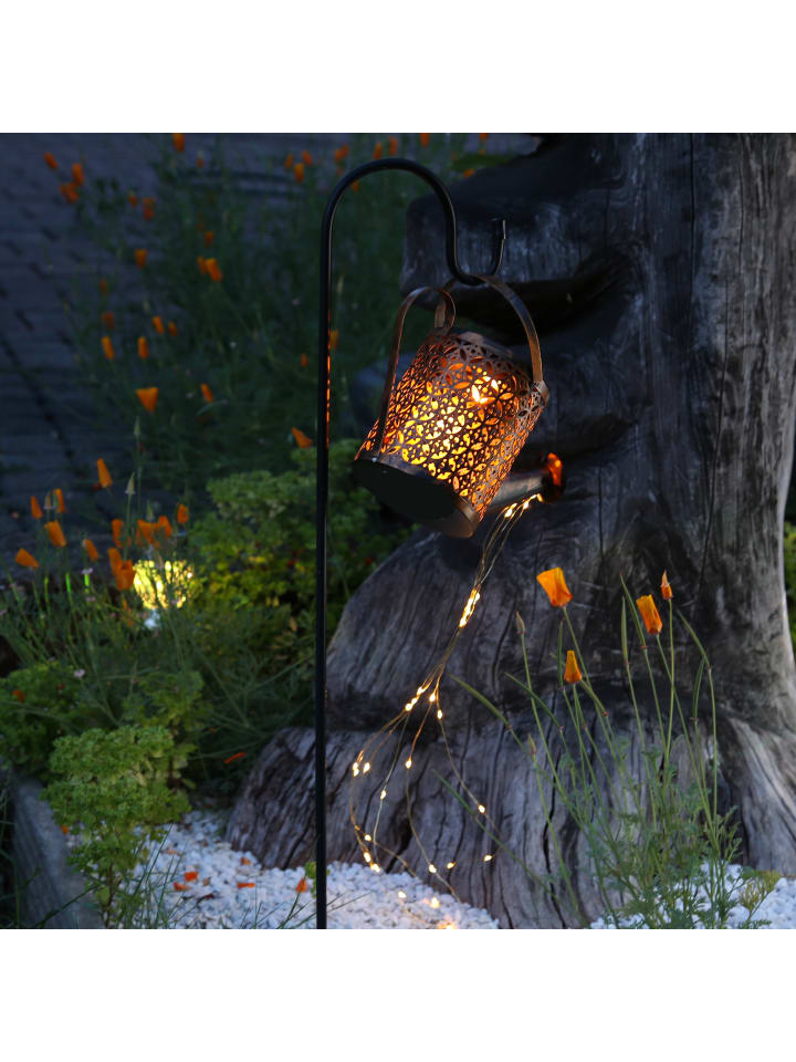MARELIDA LED Solar Gießkanne Gartendeko H: 80cm in kupfer günstig kaufen onesize