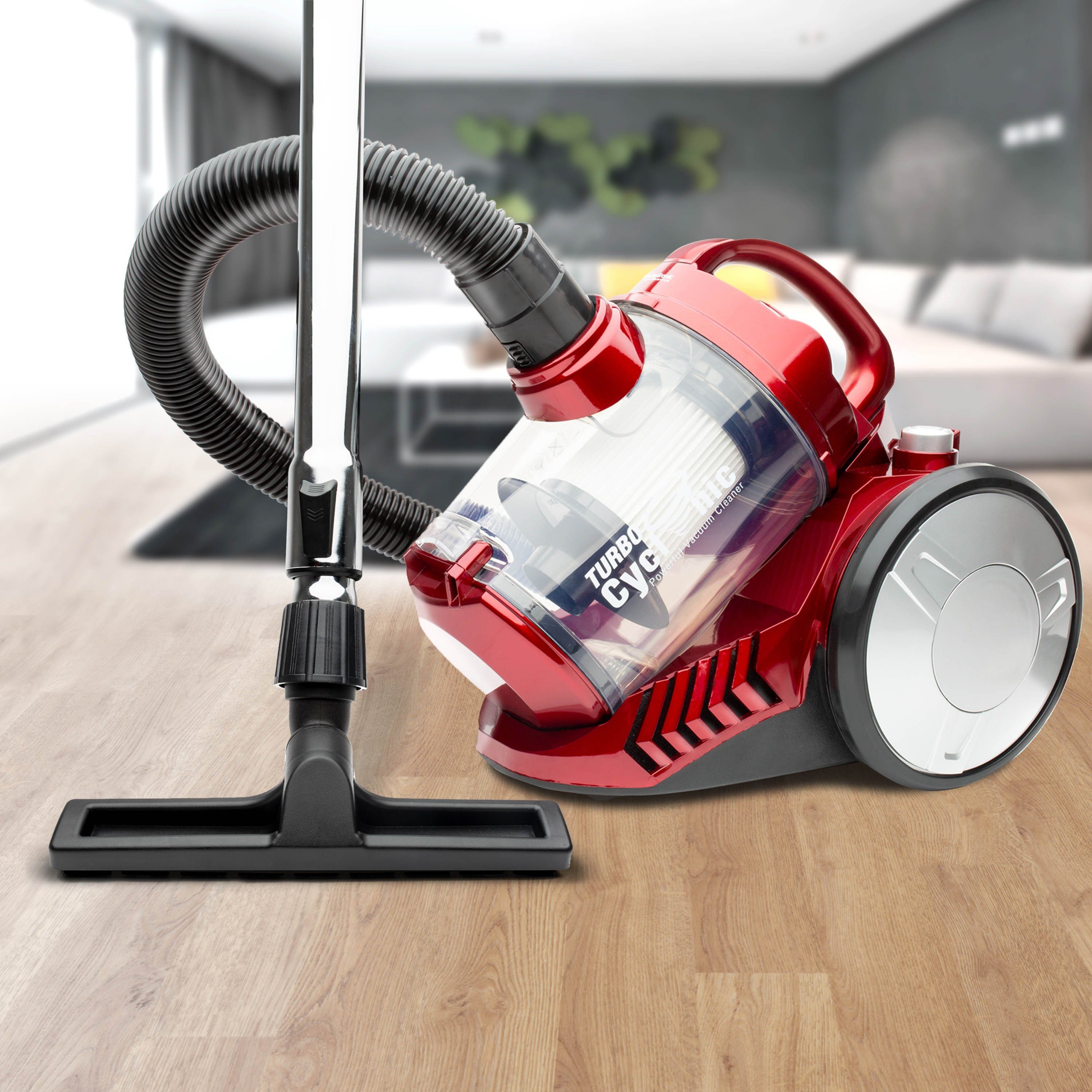 TurboTronic by Z-Line Bodenstaubsauger Zyklon Trockensauger 19kPa ohne Beutel, beutellos, Tierhaare, 900 W, beutellos, Parkett, beutellos, Staubsauger, Boden Trocken Sauger