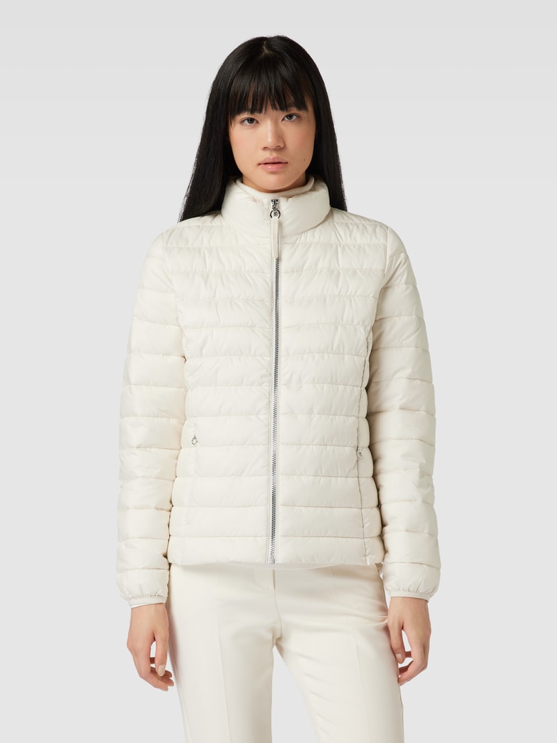 Steppjacke mit Stehkragen in offwhite