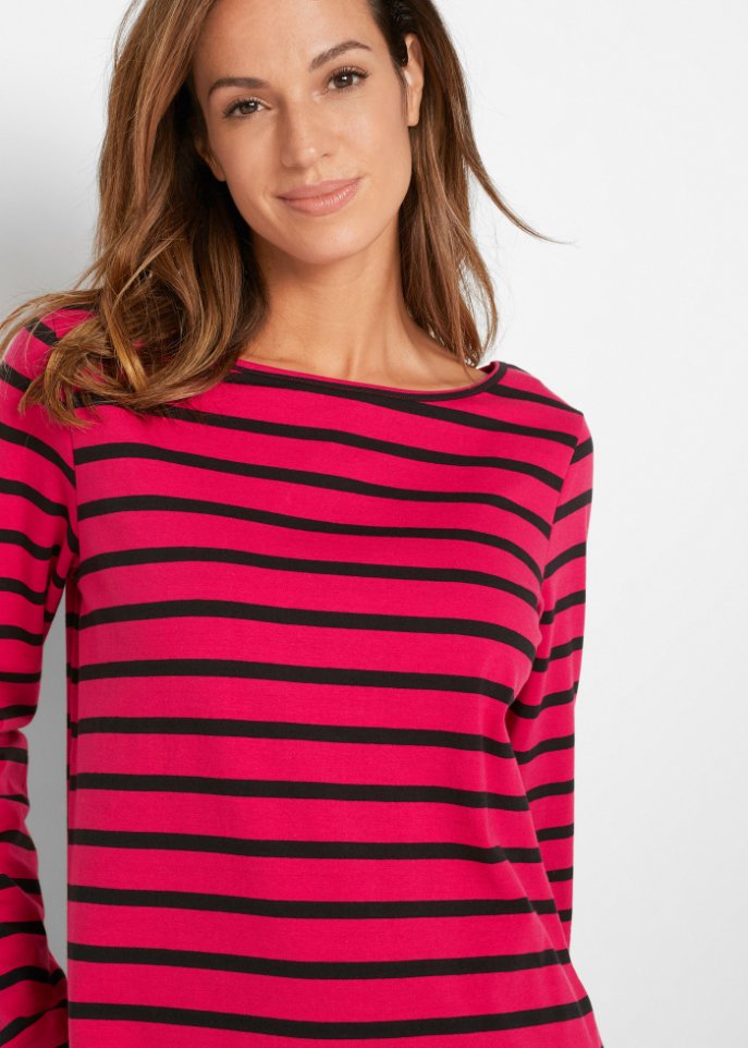 Langarmshirt mit U-Boot-Ausschnitt (2er Pack)