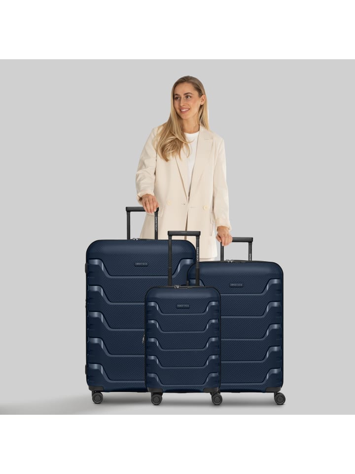 Smartbox Edition 01 4 Rollen Kofferset 3-teilig mit Dehnfalte in navy günstig kaufen onesize