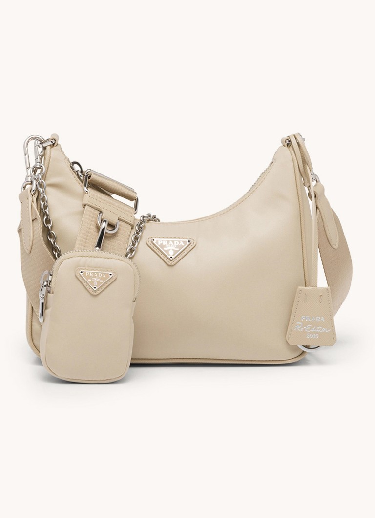 Sac bandoulière Prada Re-Edition 2005 en nylon avec détails en cuir