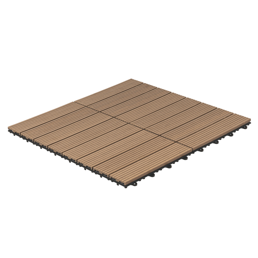 Home Deluxe WPC Holzfliesen BAVARO Teak 3 m²