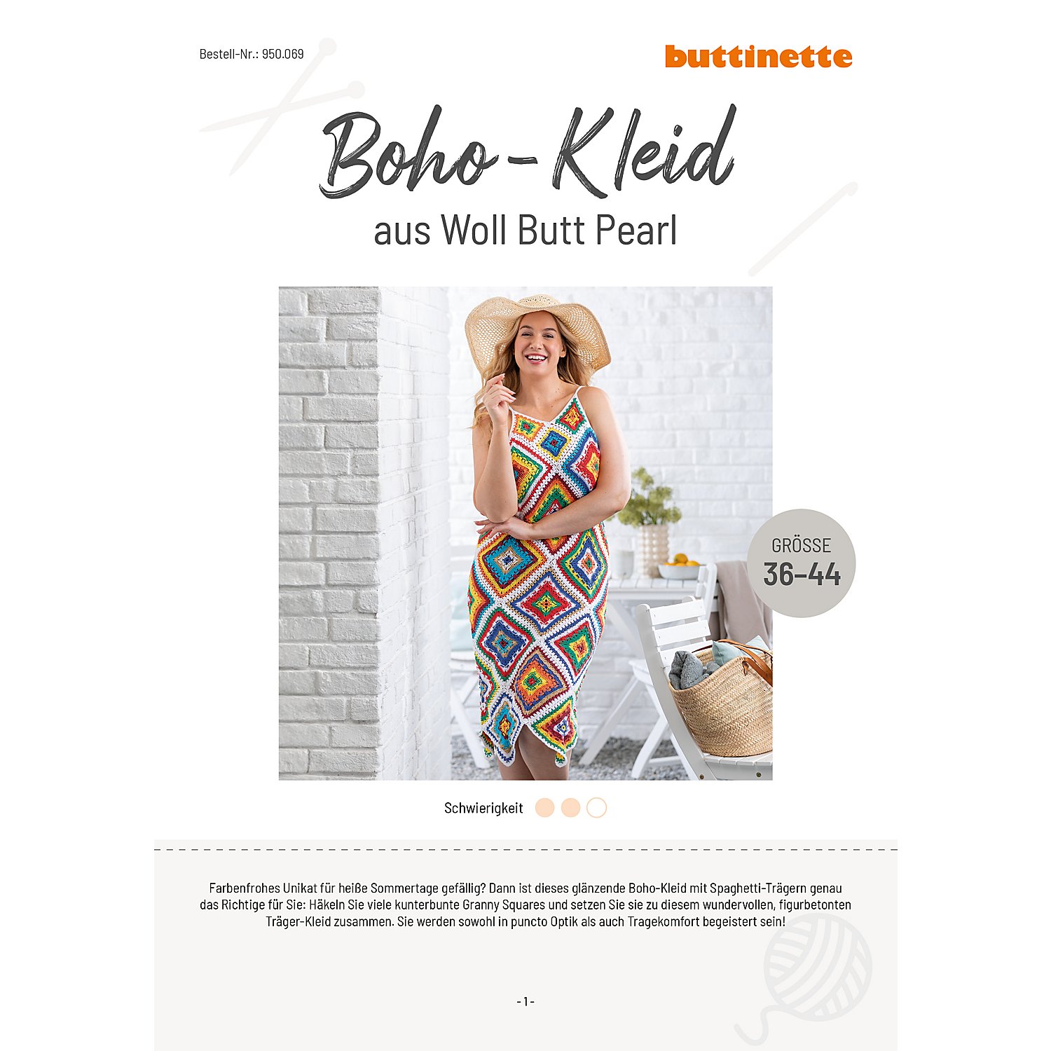 Häkelanleitung – Boho-Kleid aus Woll Butt Pearl