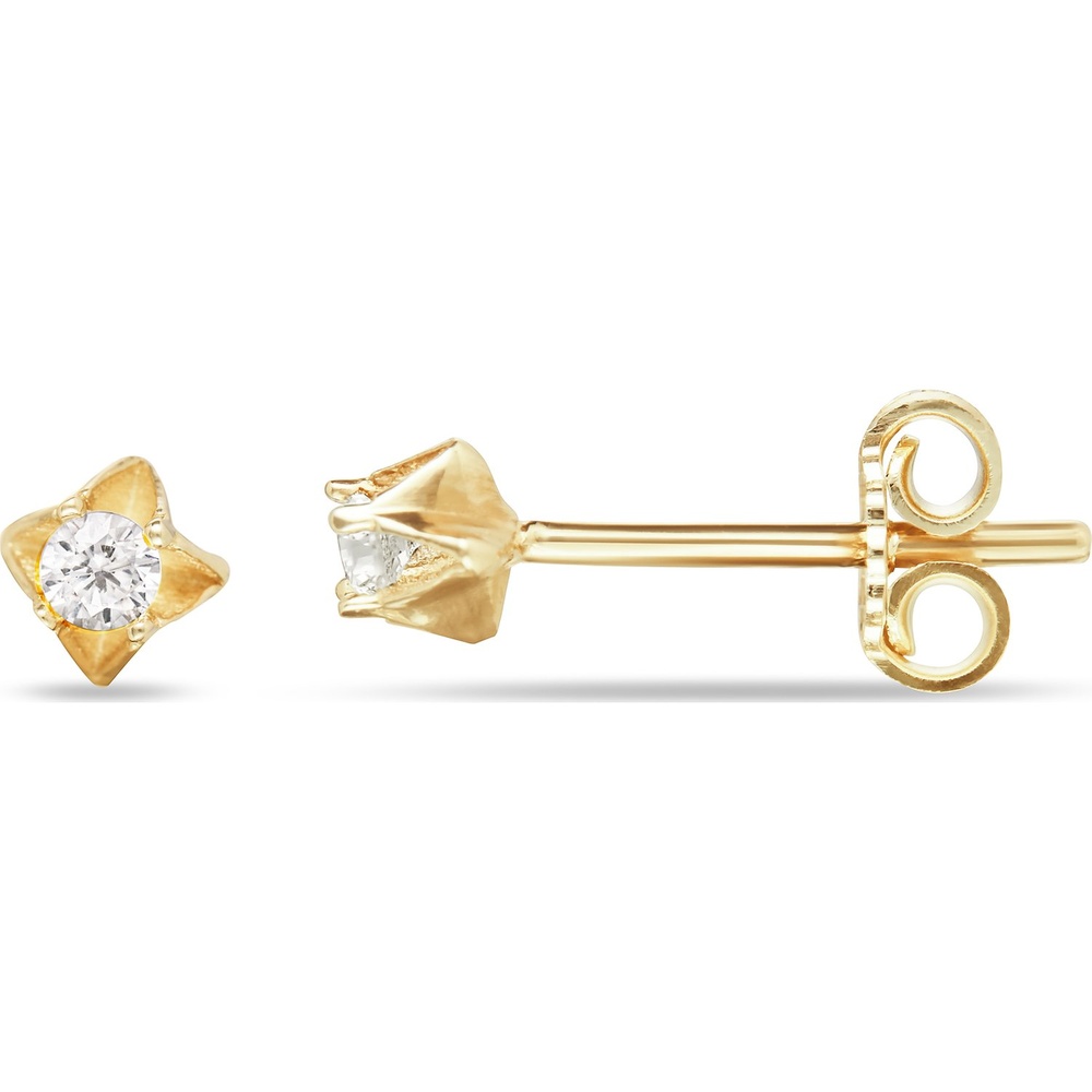 FAVS Boucles d'oreilles à fermoir à poussette 375 Or jaune Boucles d'oreilles