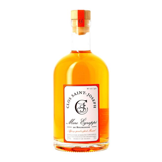 Eau-de-vie de marc de Bourgogne Clos Saint-Joseph Marc égrappé, affinage spécial en fût de Moscatel 47°