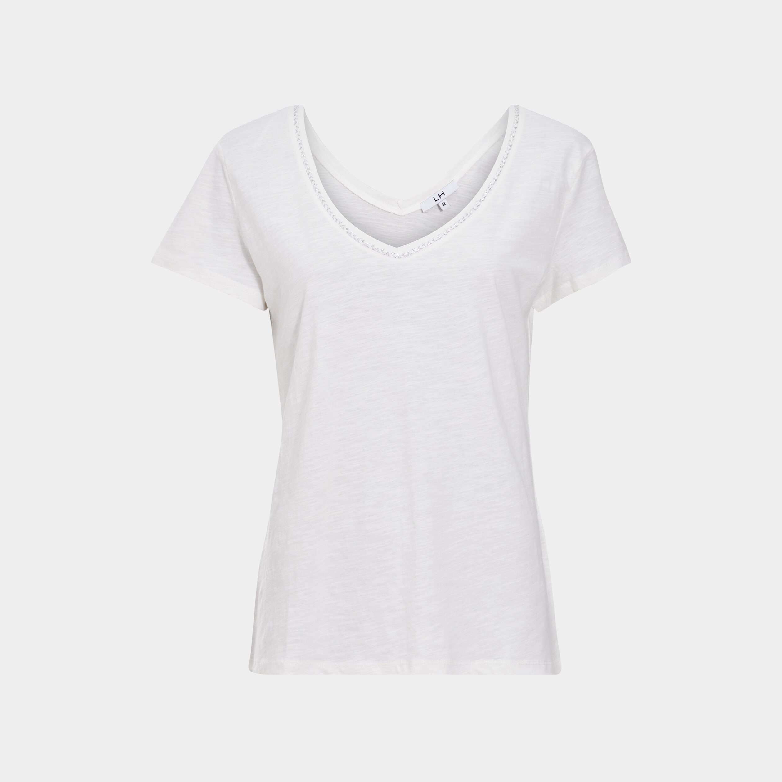T-shirt à manches courtes blanc femme | La Halle