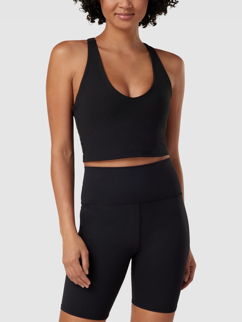 Bustier mit Racerback Modell 'BALANCE' in schwarz