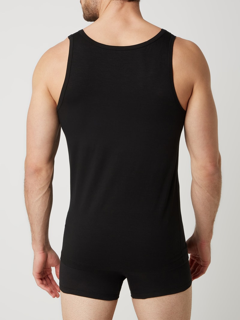 Tanktop mit Stretch-Anteil in schwarz