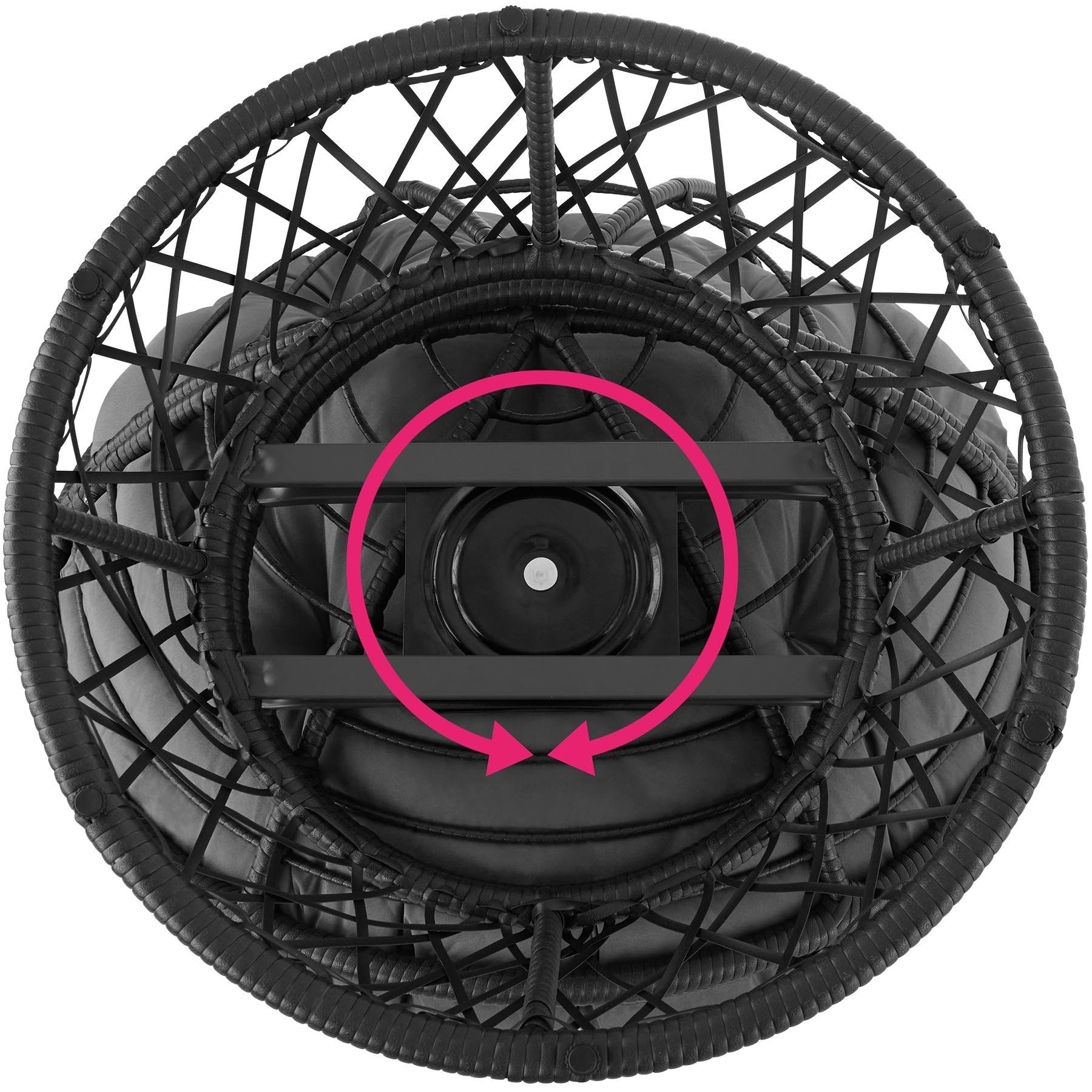 tectake Rattanstuhl Gargano (1er, 1 St), Pflegeleicht