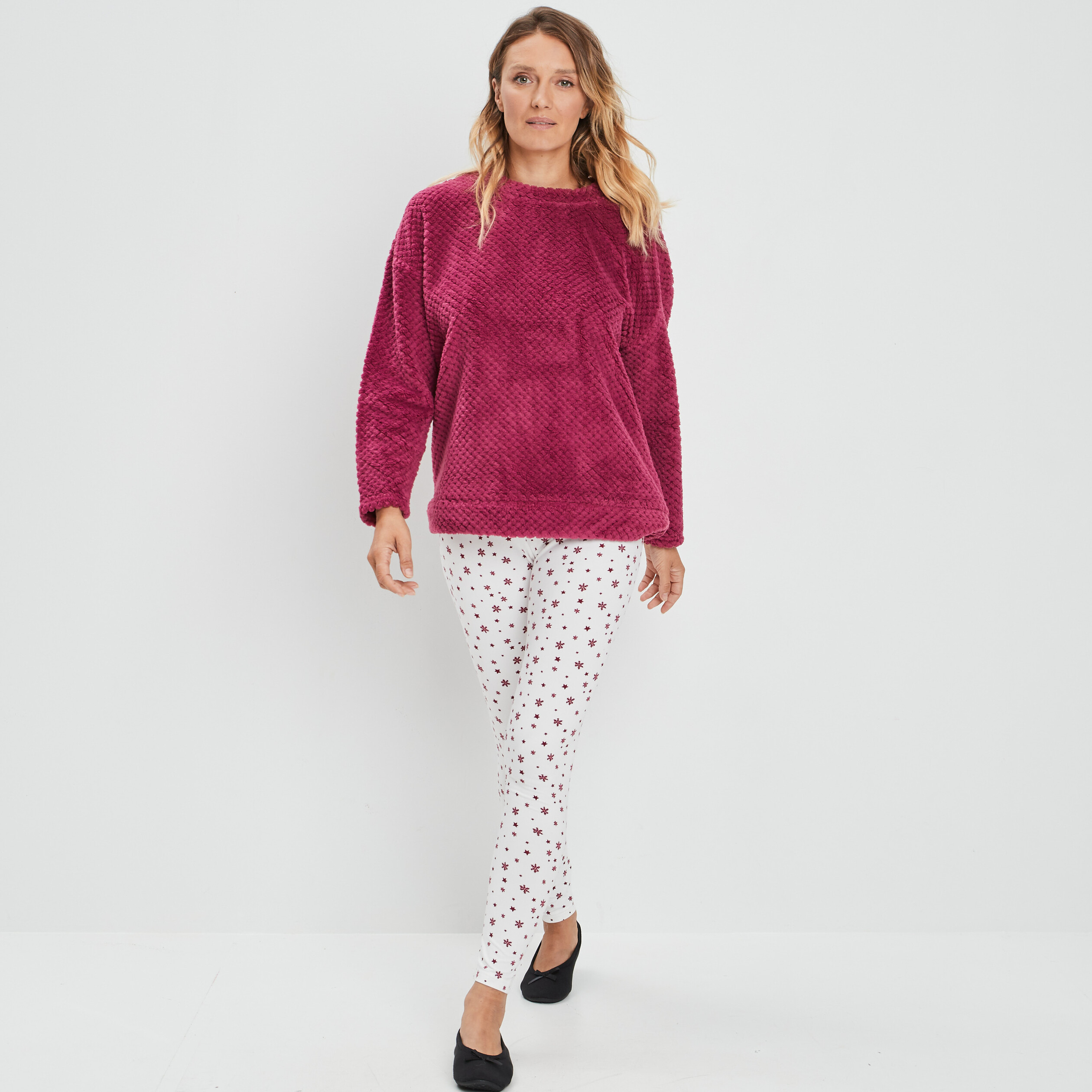 Ensemble pyjama 2 pièces ecru femme | La Halle