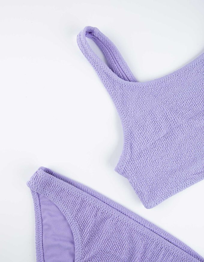 Set aus Bikinitop und Bikinislip - Rippenstruktur