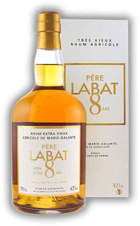 Pere Labat Rhum Extra Vieux Hors d'Age 8 Years Pere Labat Rhum Extra Vieux Hors d'Age 8 Years Ein samtiger, opulenter Rum mit delikatem Bouquet. Alter 8 J. - 0,7	 Liter - Vol 42%